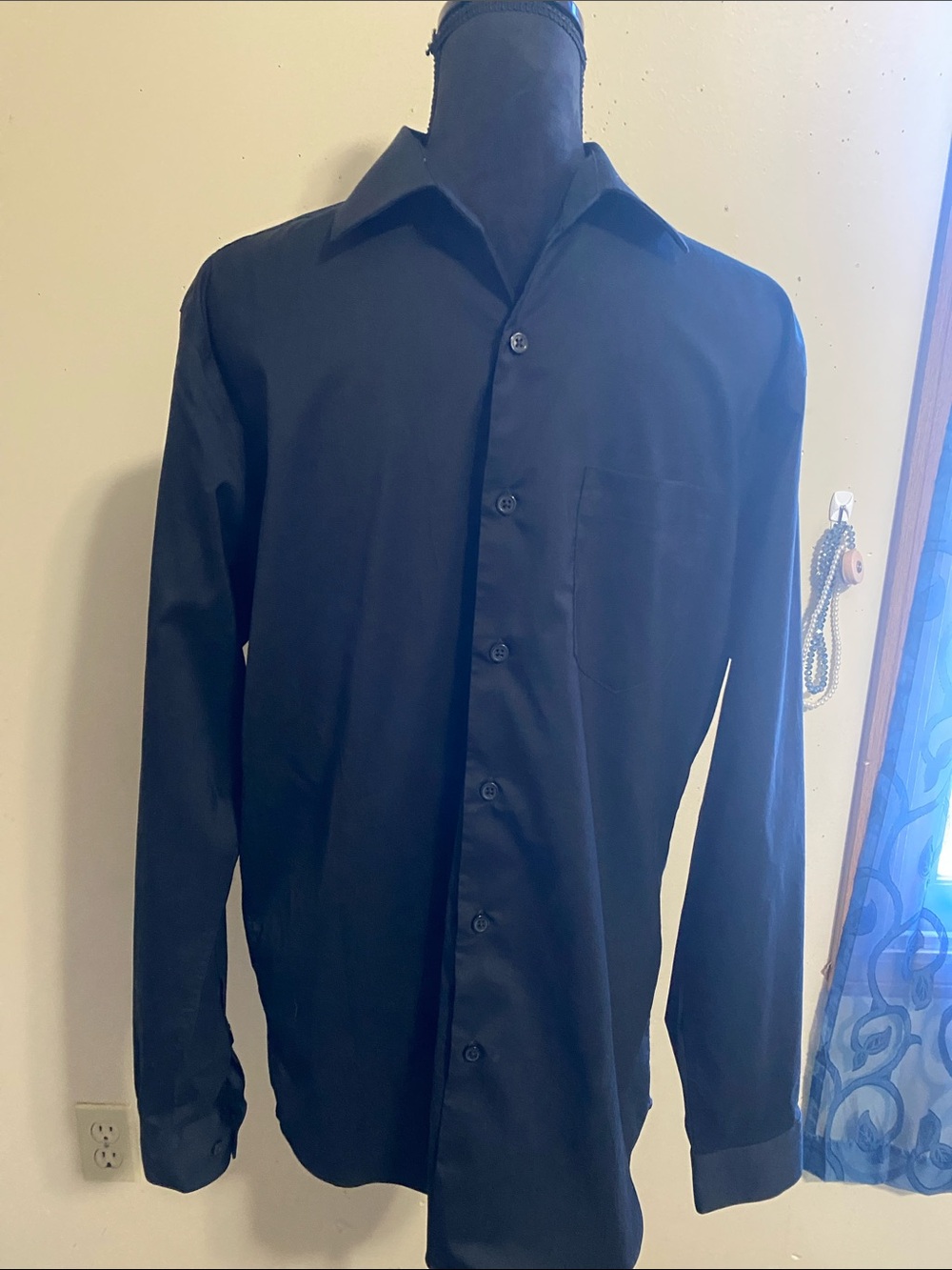 Apt. 9 Black Dress Shirt Size Med 15-15.5 34/35 Perfect for Homecoming